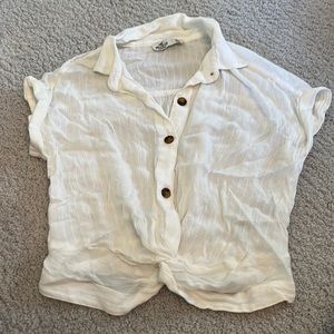 HOLLISTER CROP BUTTON-UP